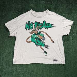 Mens No Fear Oversized Beige Skate Dog Graphic T-Shirt XXL